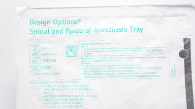 Braun 530108 Design Options Spinal & Epidural Anesthesia Tray 17Ga x 3.5inch(x)